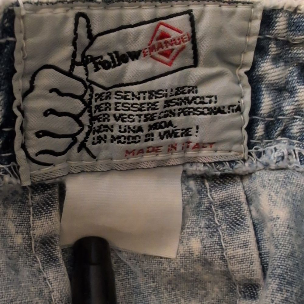 Vintage 80s women's acid‎ wash denim skirt made in Italy - Picture 3 of 8